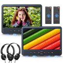 10.1 Inch HD Dual Headrest DVD player with 2 Headphones and Mounting Brackets, Built-in USB/SD/MMC Card Slot