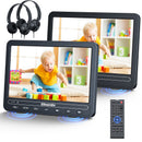 2×10.5" Portable DVD Player for Car with 5-Hour Rechargeable Battery